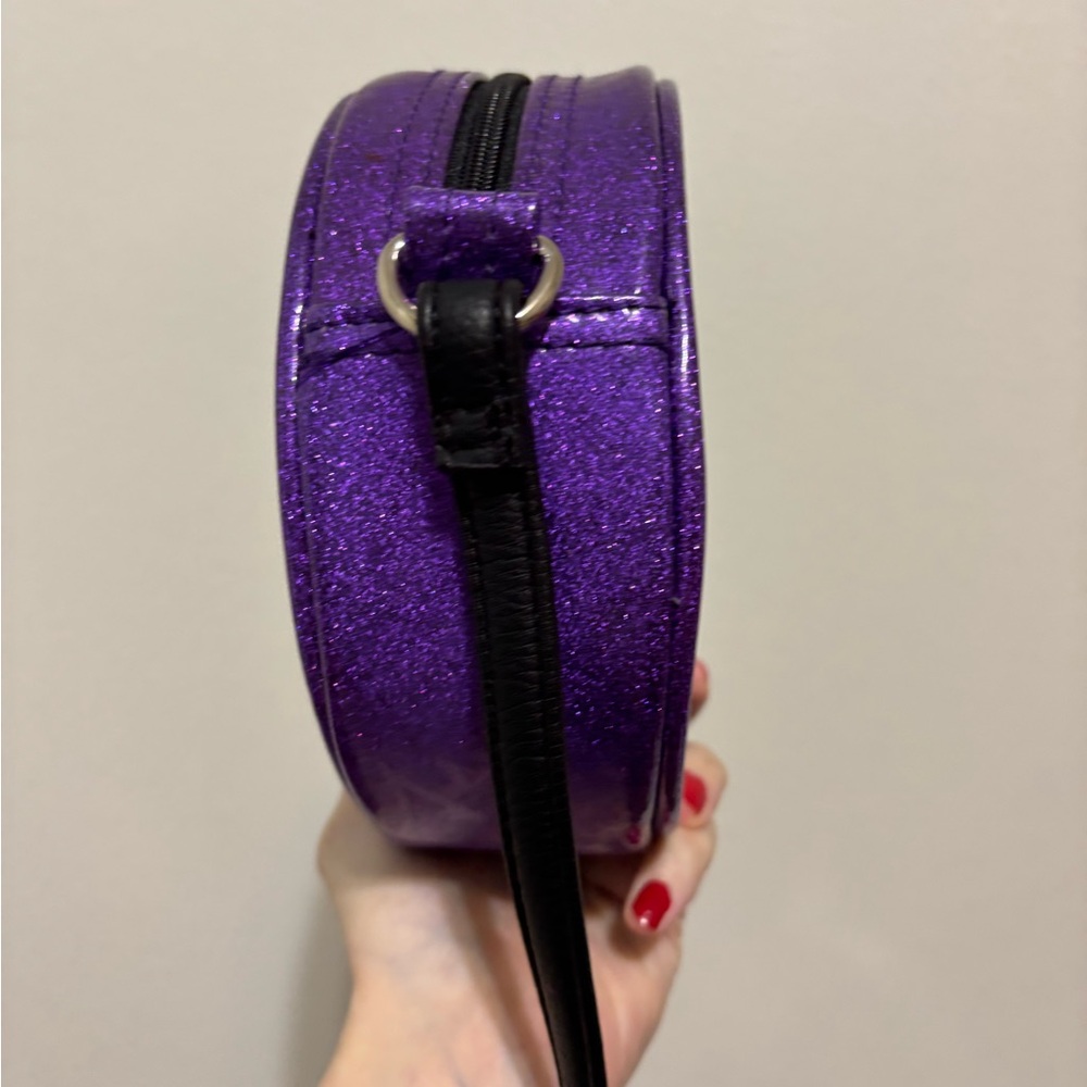 Purple and Black Small Love Pain and Stitches Pumpkin Bag - Picture 2 of 8